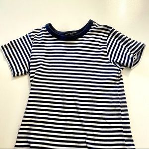 Brandy Melville navy blue and white shirt